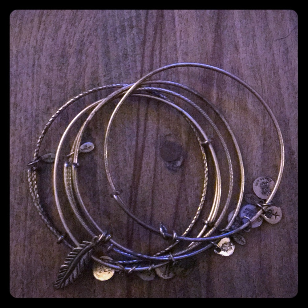 5 Alex and ani bracelets